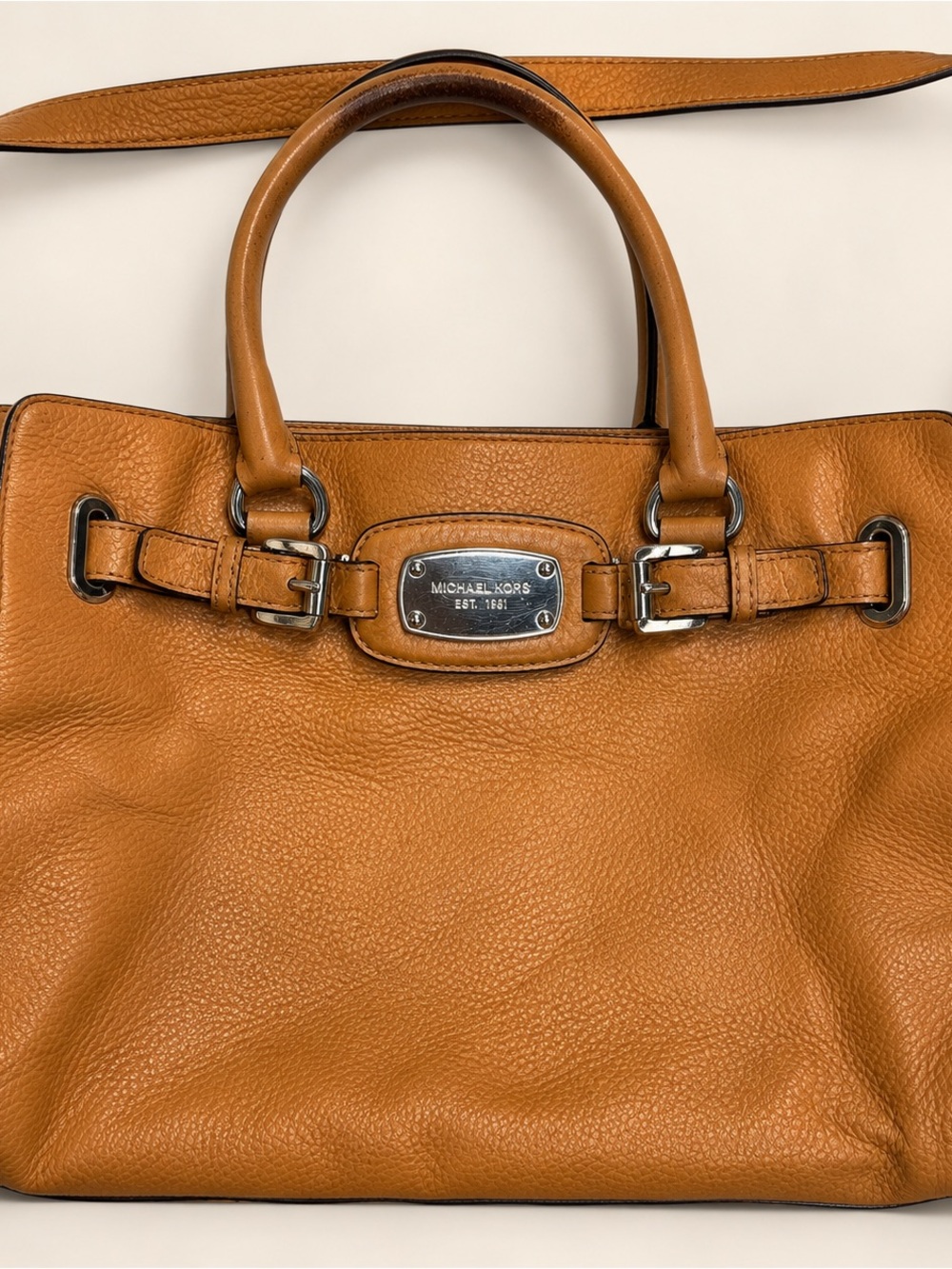 Michael Kors Hamilton Large East/West pebbled leather bag